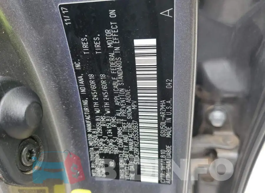 5TDKZRFH2JS530937 Photo# 13