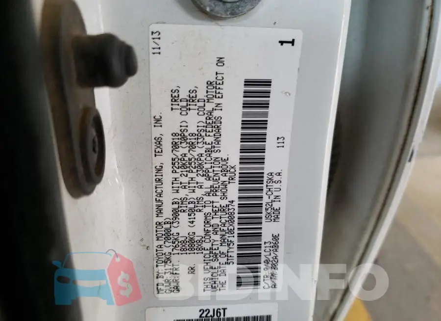 5TFTY5F10EX008374 Photo# 12