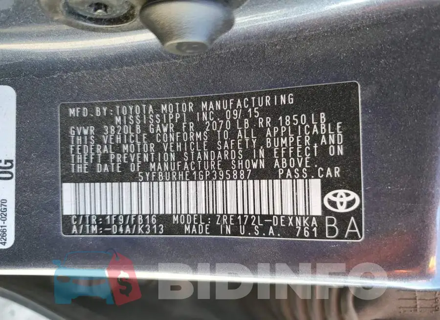 5YFBURHE1GP395887 Photo# 13