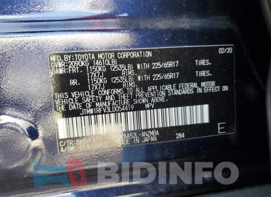 JTMW1RFV3LD054419 Photo# 14