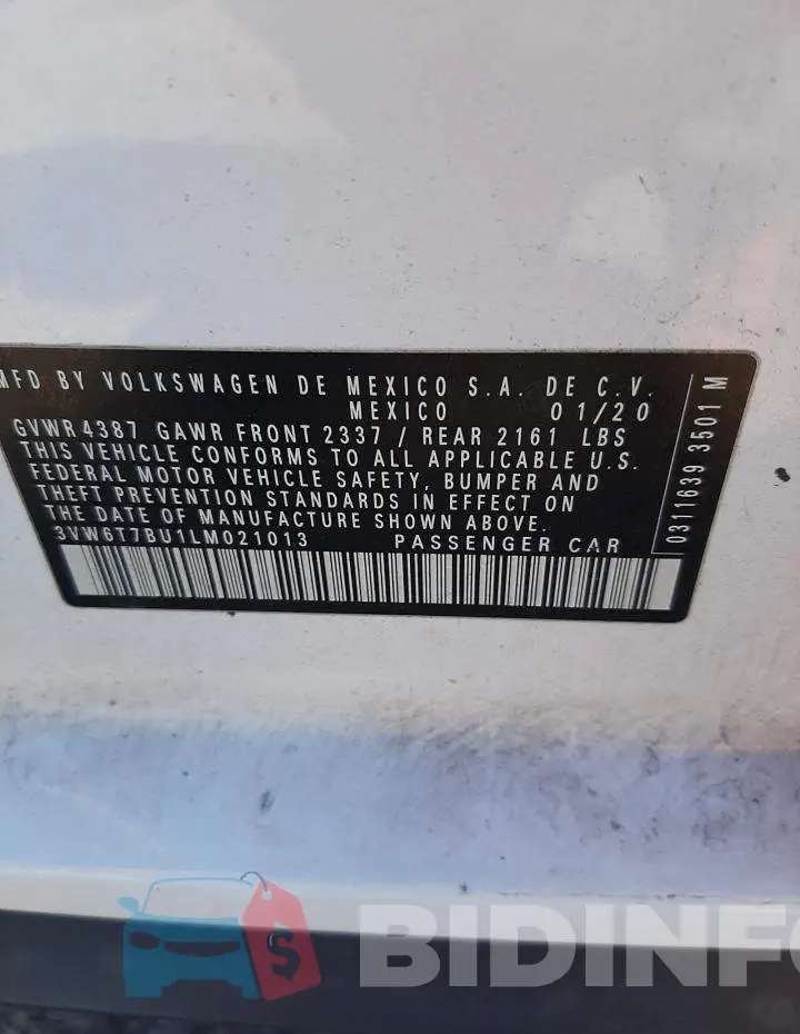 3VW6T7BU1LM021013 Photo# 12