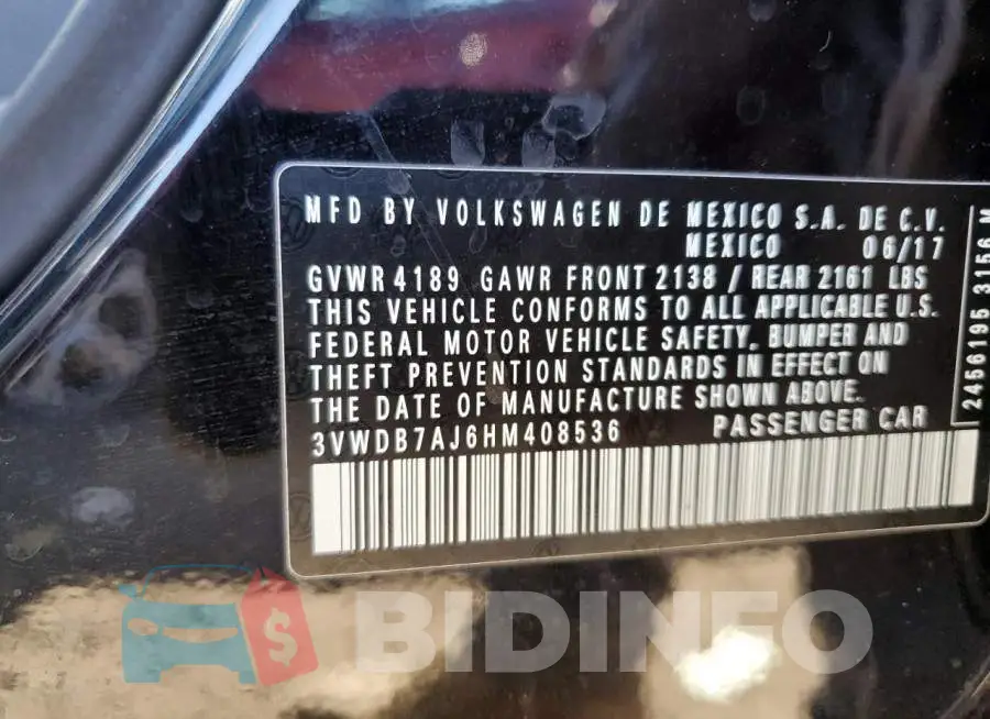 3VWDB7AJ6HM408536 Photo# 13