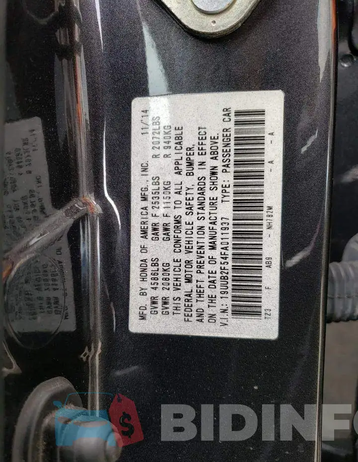 19UUB2F54FA011937 Photo# 12