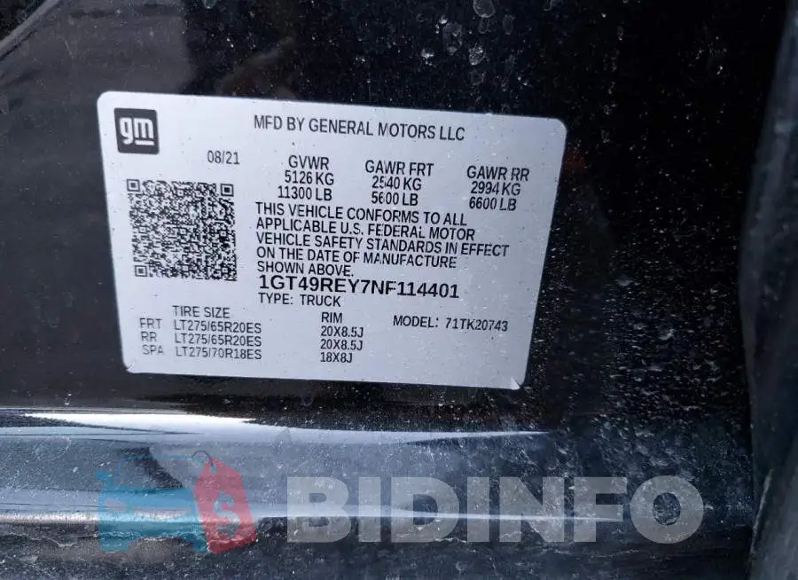 1GT49REY7NF114401 Photo# 12