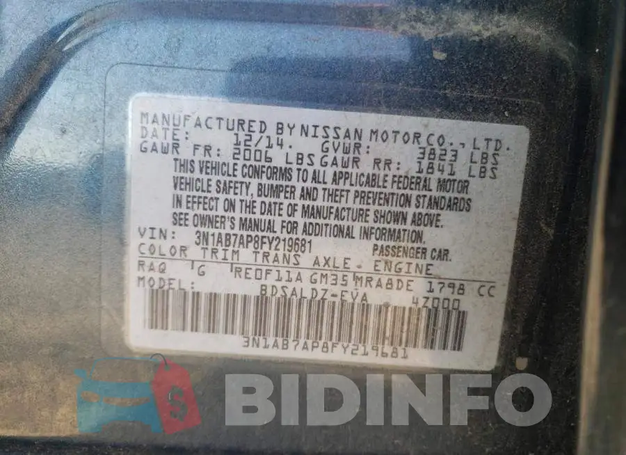 3N1AB7AP8FY219681 Photo# 12