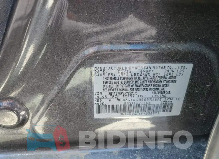 3N1AB7AP8FY232575 Photo# 12