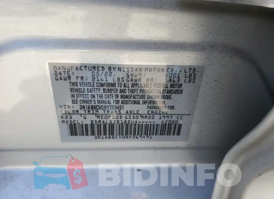 3N1AB8CV0NY269491 Photo# 12