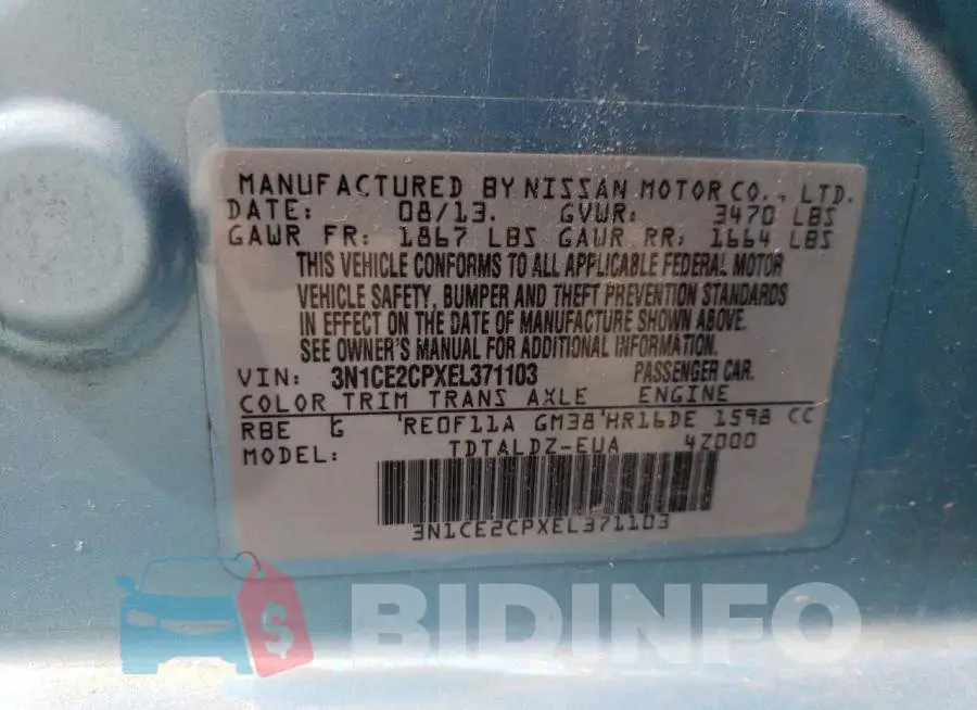 3N1CE2CPXEL371103 Photo# 13