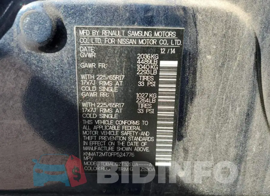 KNMAT2MT0FP524776 Photo# 14