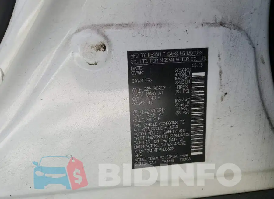 KNMAT2MT4FP566822 Photo# 14