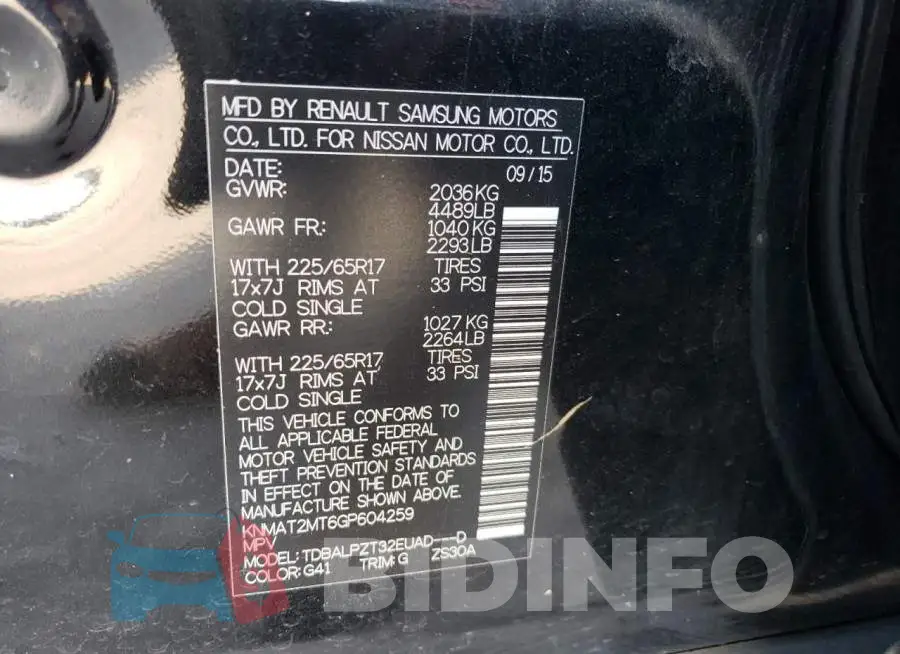 KNMAT2MT6GP604259 Photo# 12