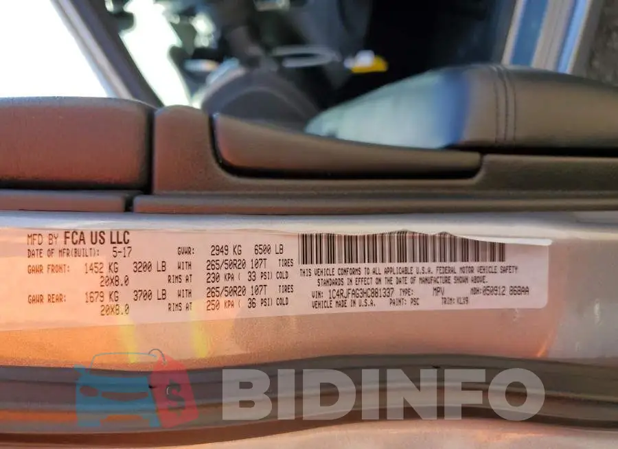 1C4RJFAG3HC881337 Photo# 12