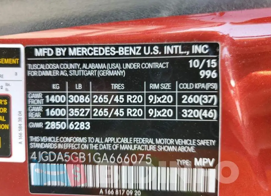 4JGDA5GB1GA666075 Photo# 14