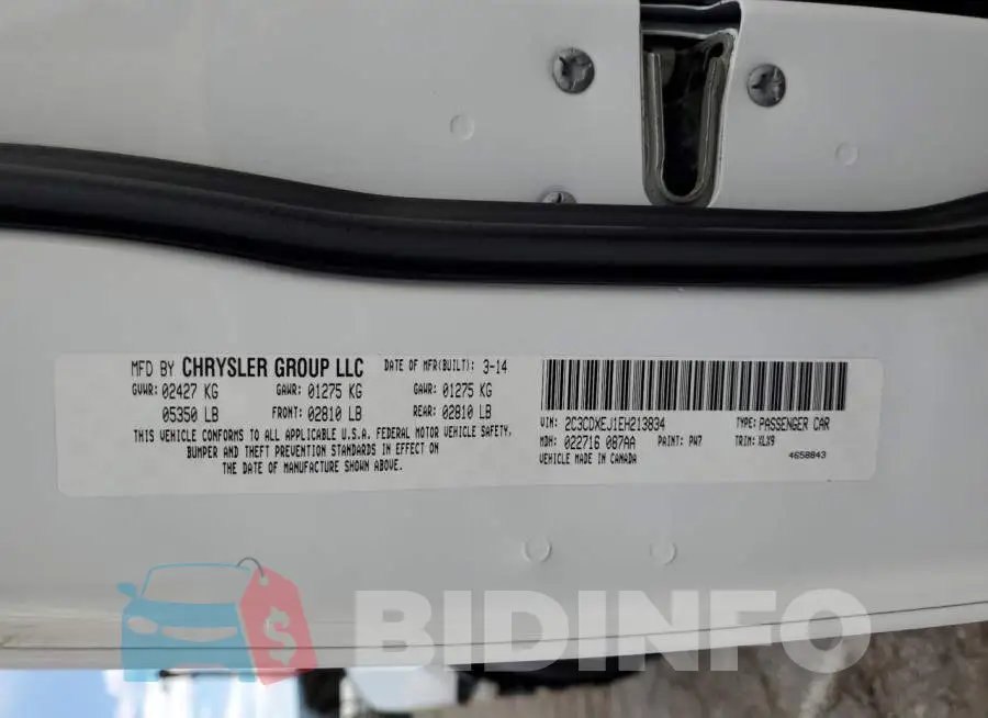2C3CDXEJ1EH213834 Photo# 13