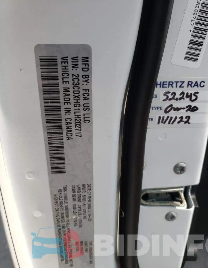 2C3CDXHG1LH202717 Photo# 13