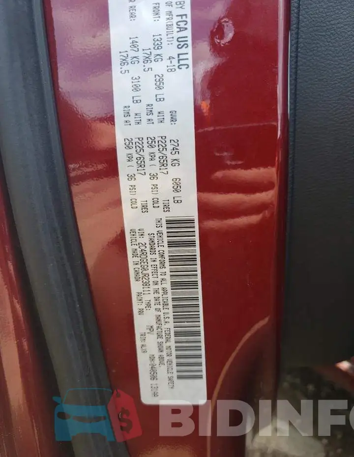 2C4RDGEG0JR238111 Photo# 14