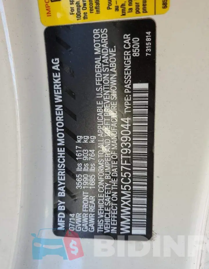 WMWXM5C57FT939044 Photo# 12