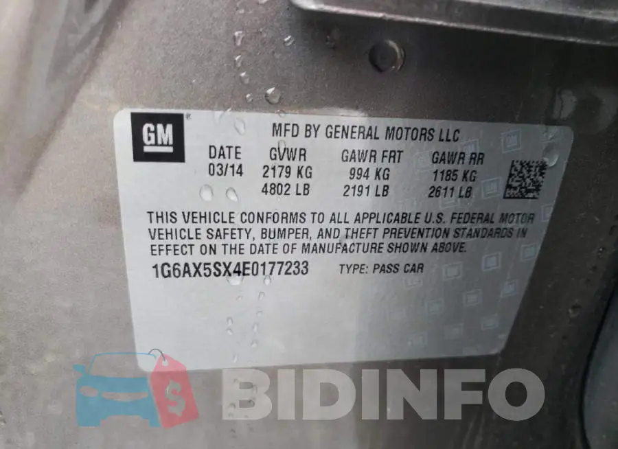1G6AX5SX4E0177233 Photo# 13