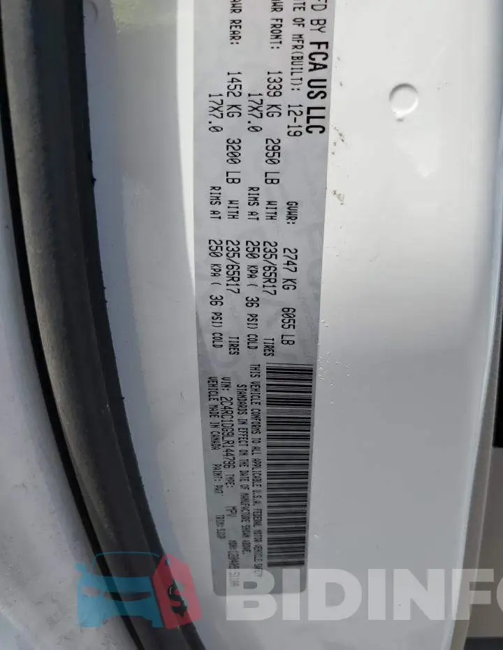 2C4RC1DG9LR144796 Photo# 13