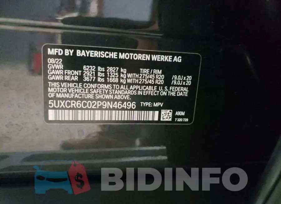 5UXCR6C02P9N46496 Photo# 13