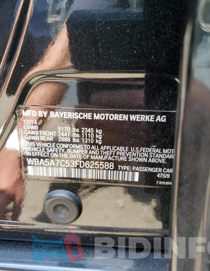 WBA5A7C53FD625588 Photo# 13