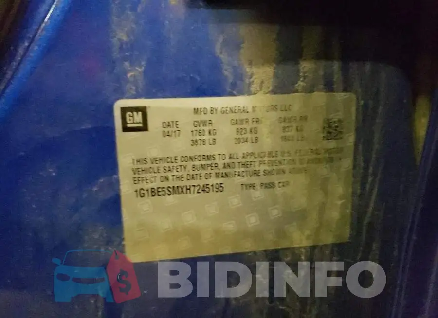 1G1BE5SMXH7245195 Photo# 12