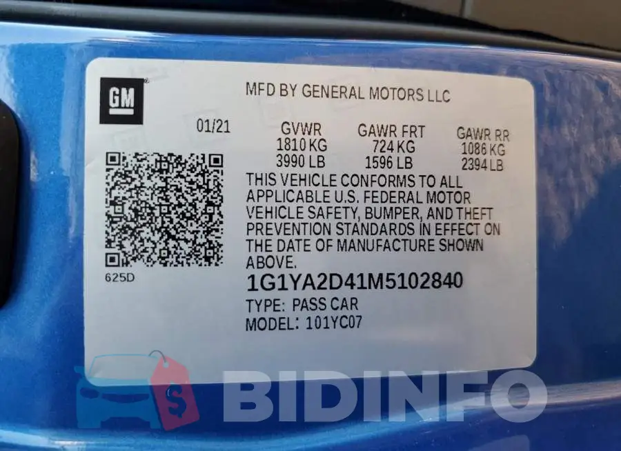 1G1YA2D41M5102840 Photo# 13