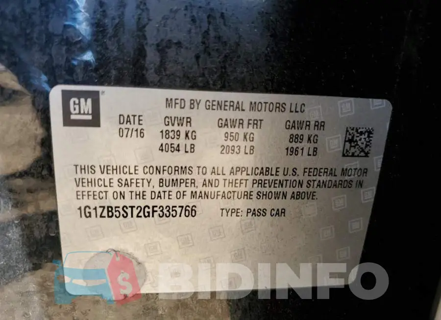 1G1ZB5ST2GF335766 Photo# 12