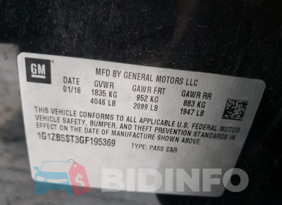 1G1ZB5ST3GF195369 Photo# 12