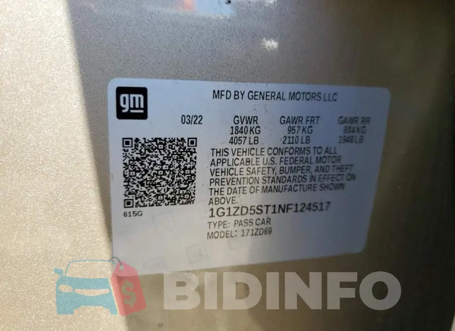 1G1ZD5ST1NF124517 Photo# 13