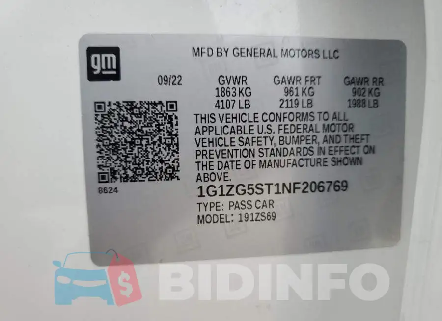 1G1ZG5ST1NF206769 Photo# 12