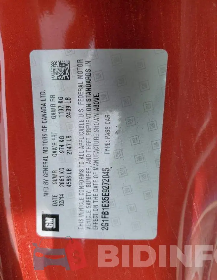 2G1FB1E35E9272045 Photo# 13