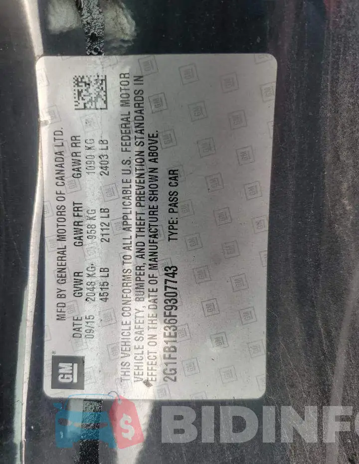 2G1FB1E36F9307743 Photo# 12