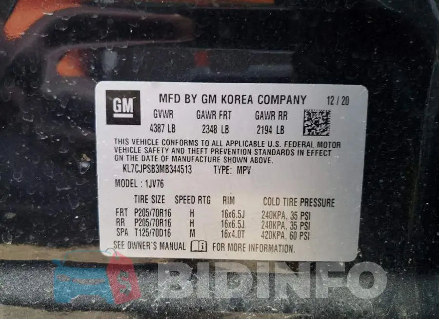 KL7CJPSB3MB344513 Photo# 12