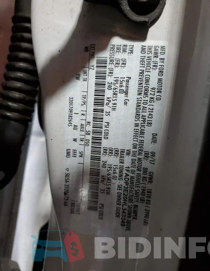 1FADP3E20HL343349 Photo# 13