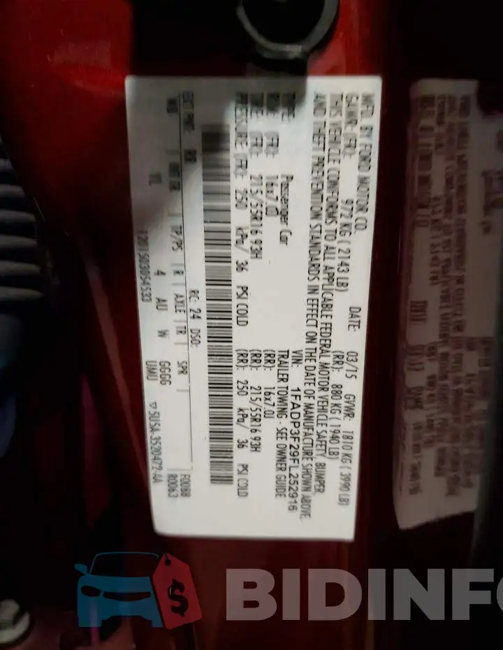1FADP3F29FL252916 Photo# 12