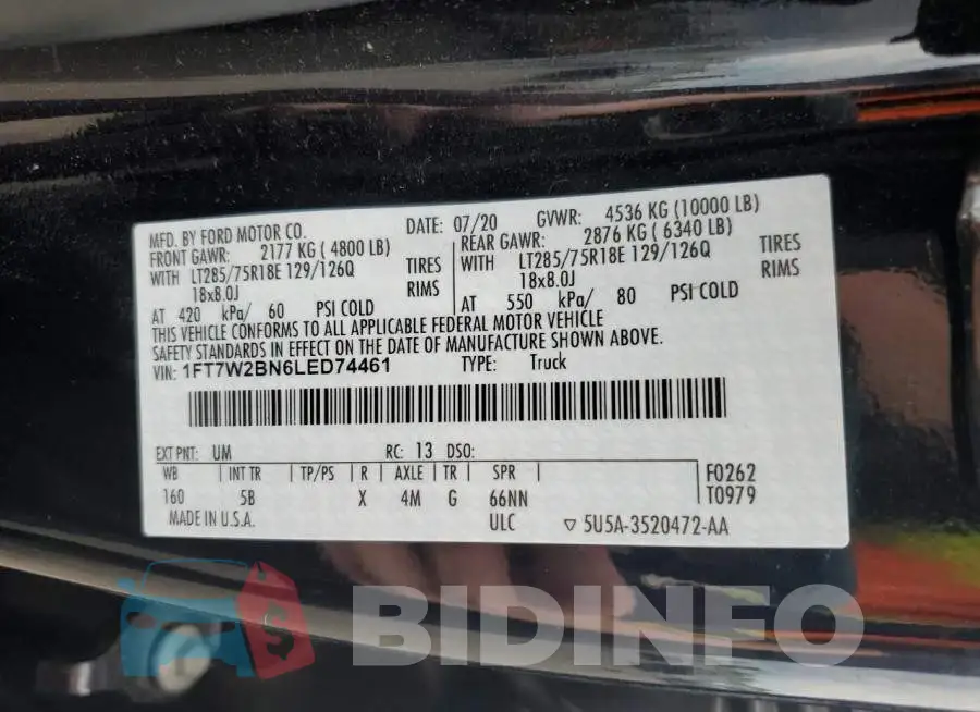 1FT7W2BN6LED74461 Photo# 13