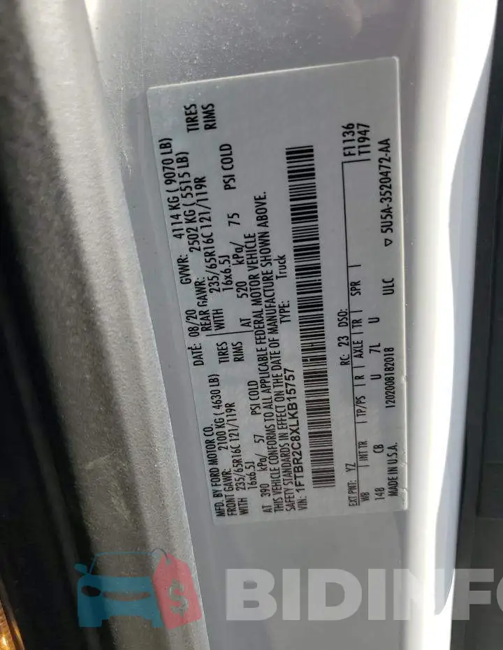 1FTBR2C8XLKB15757 Photo# 14