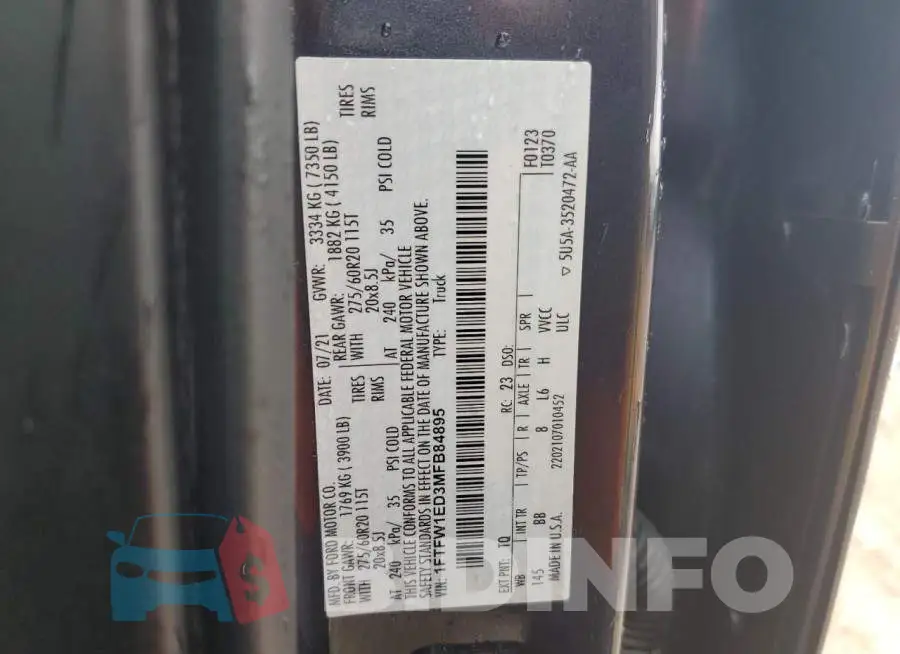 1FTFW1ED3MFB84895 Photo# 12