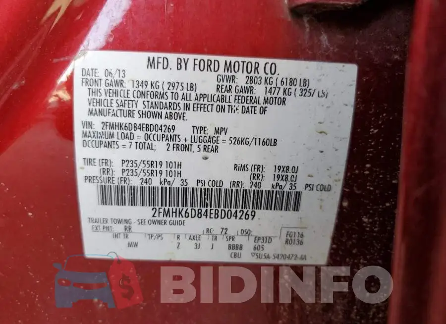 2FMHK6D84EBD04269 Photo# 13