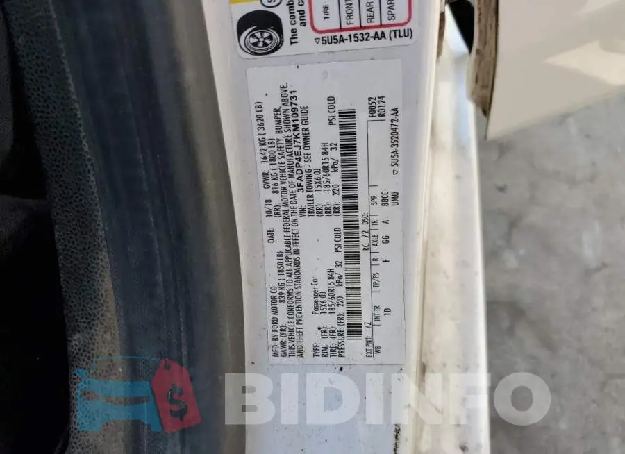 3FADP4EJ7KM109731 Photo# 13