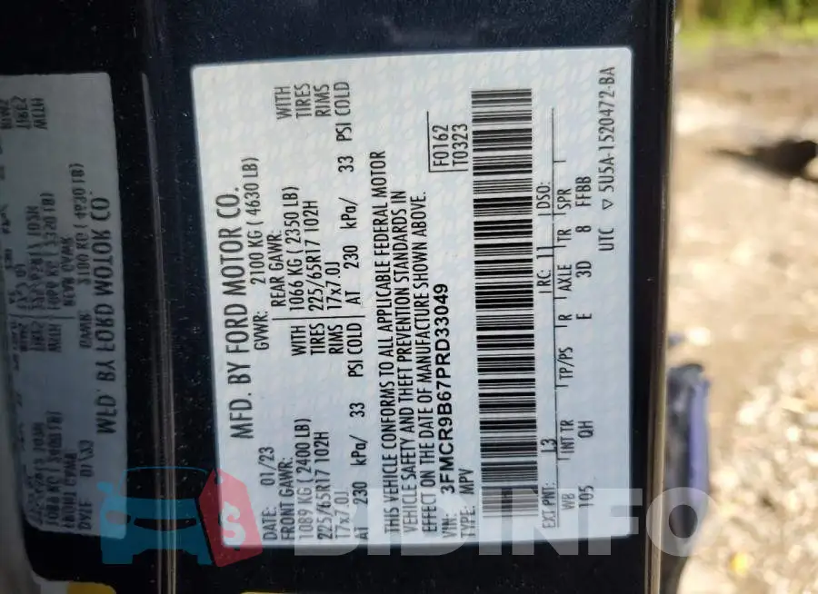 3FMCR9B67PRD33049 Photo# 14