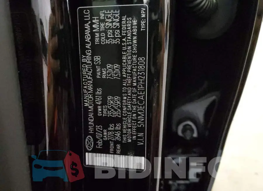 5NMJECAE1PH231808 Photo# 13