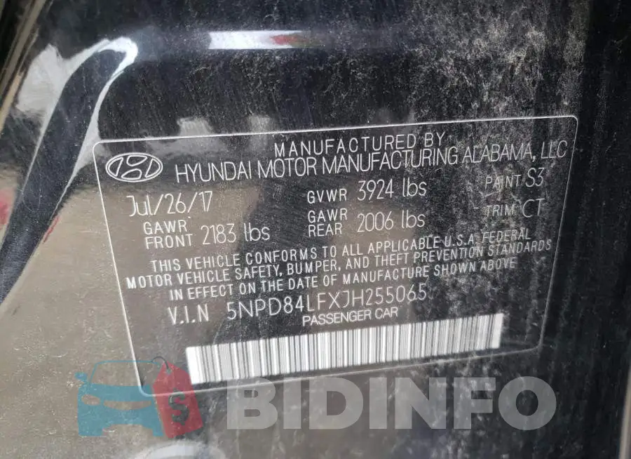 5NPD84LFXJH255065 Photo# 12