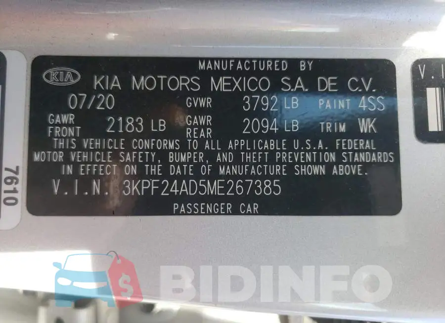 3KPF24AD5ME267385 Photo# 12