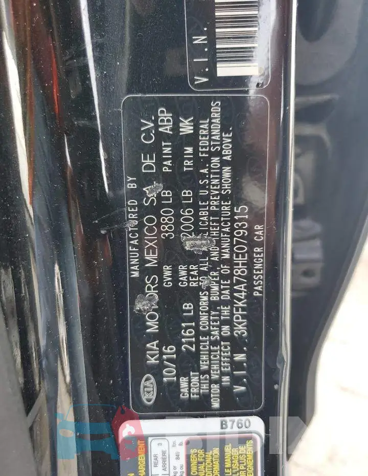 3KPFK4A78HE079315 Photo# 13