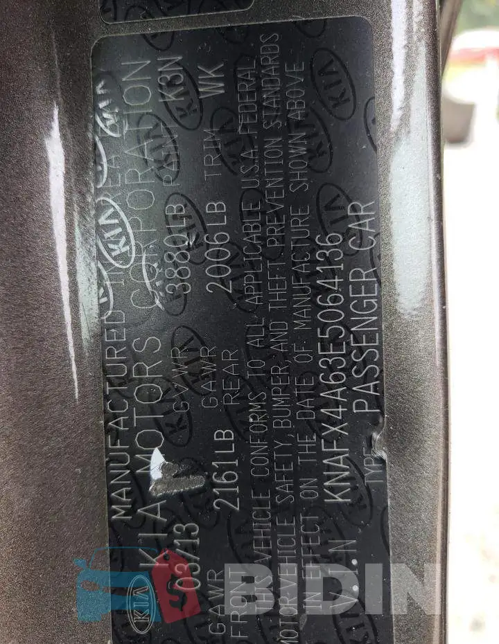 KNAFX4A63E5064136 Photo# 13