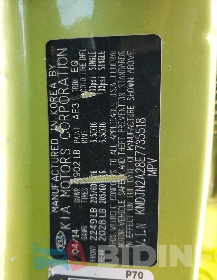 KNDJN2A28E7735518 Photo# 12