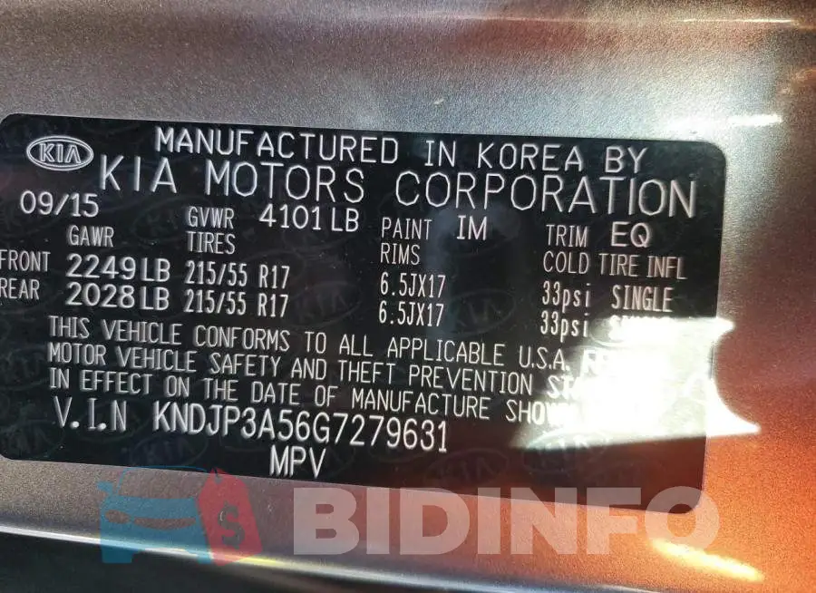 KNDJP3A56G7279631 Photo# 13
