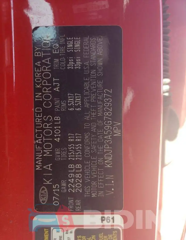 KNDJP3A59G7829372 Photo# 12